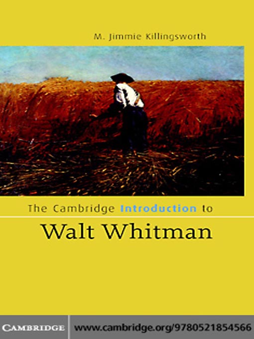 Cover image for The Cambridge Introduction to Walt Whitman